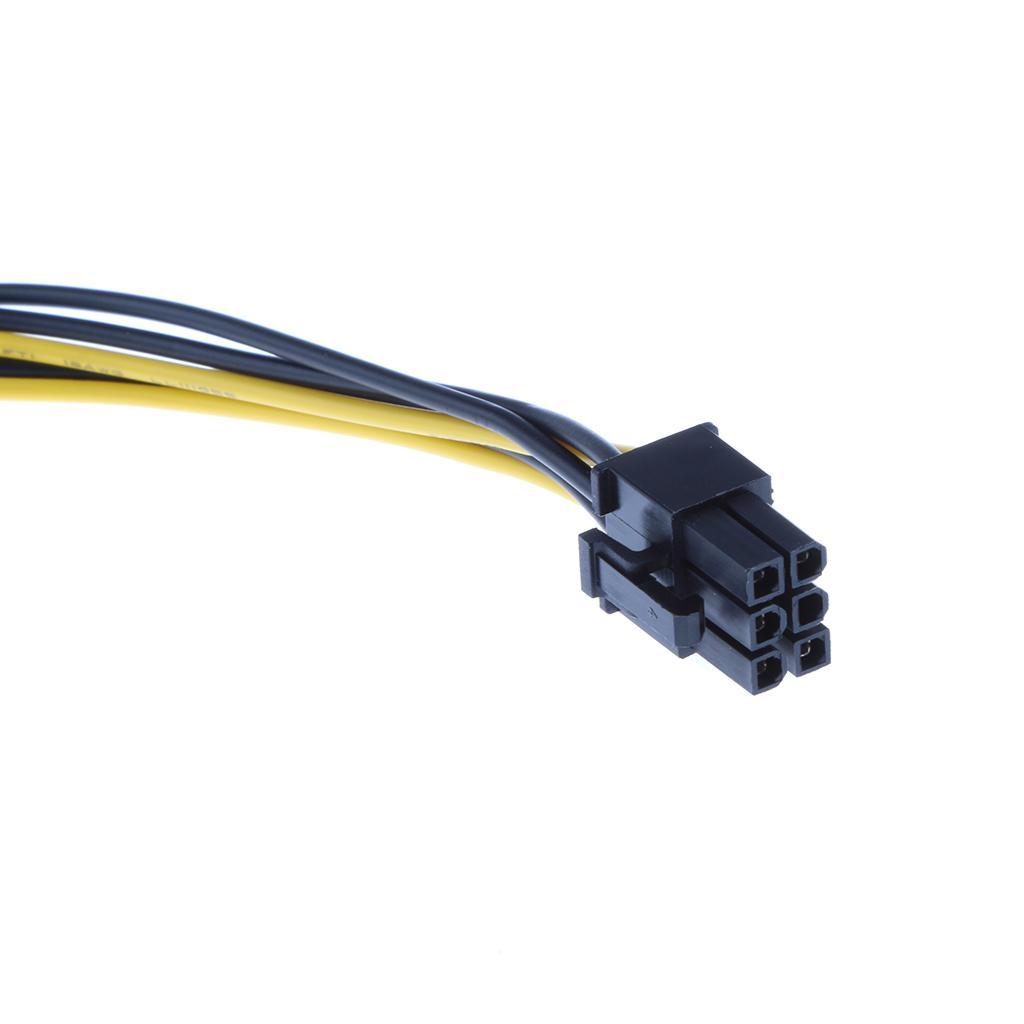 2pcs Video Card Splitter Cable 6 to 2xPCIe 8pin+2x 15pin SATA to 6pin PCIe