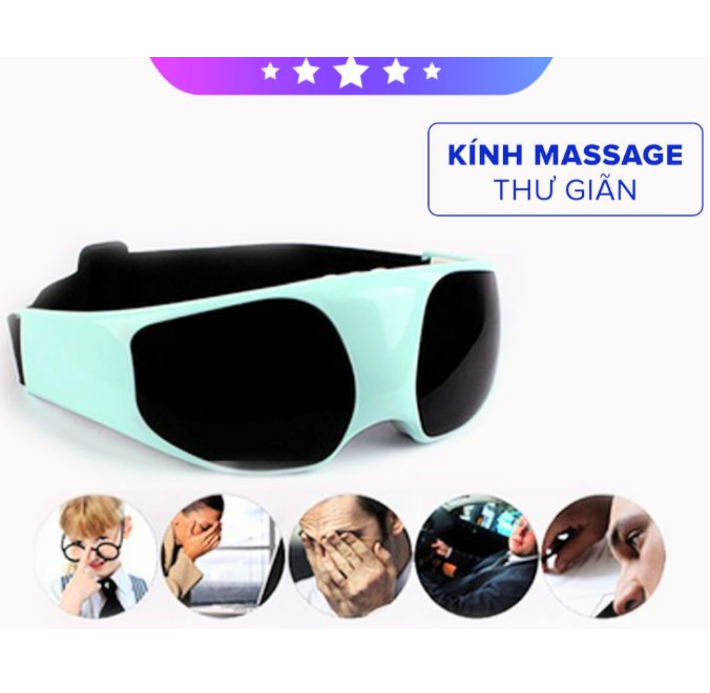 KÍNH ĐEO MASSAGE MẮT NAM VÀ NỮ HÀNG CAO CẤP