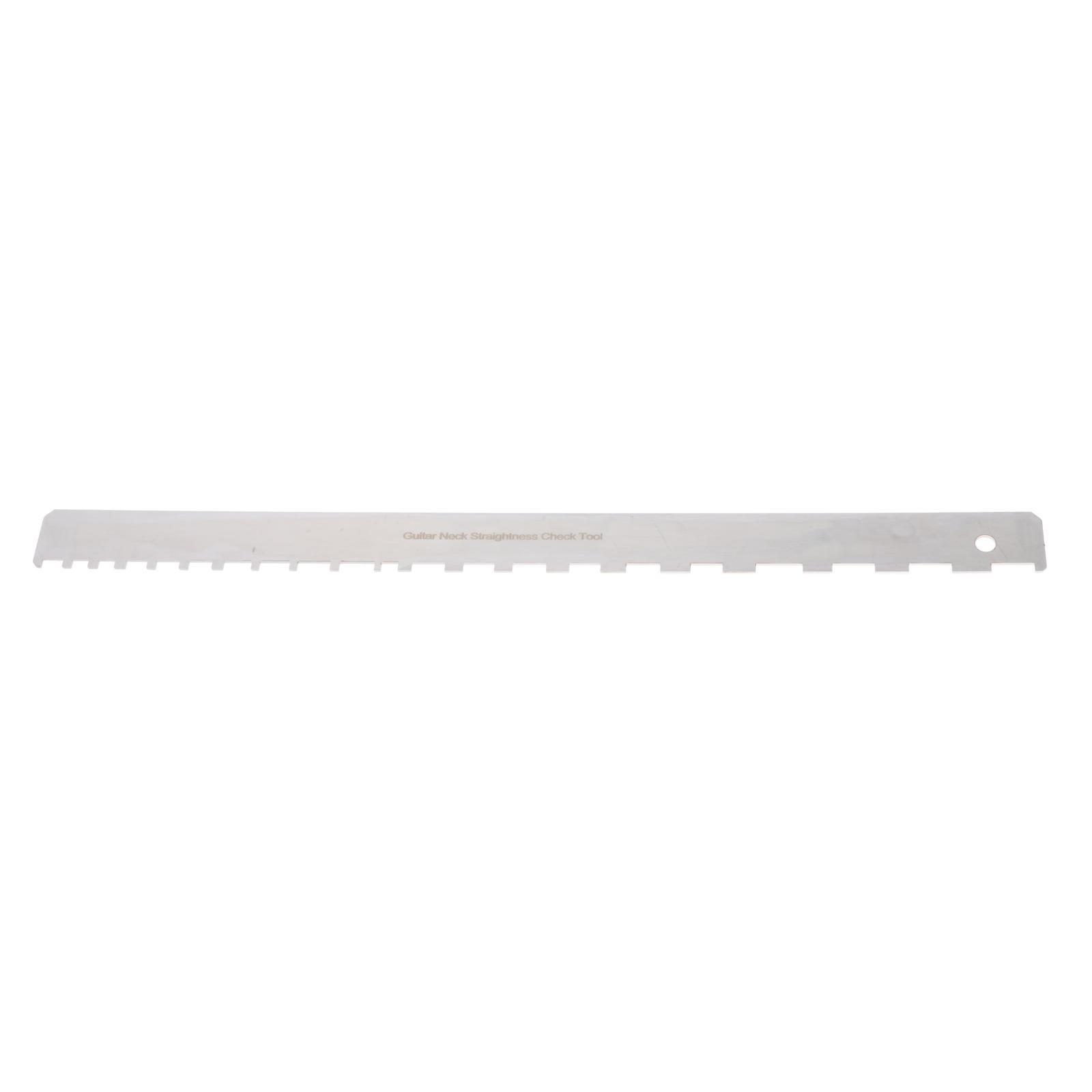 Guitar Luthier Tools, Guitar String Action Ruler Gauge, Guitar Neck Notched Straight Edge Measure Ruler, Fret Rocker for Electric Guitar Setup