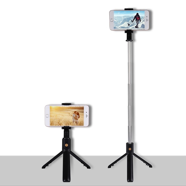 Gậy Chụp Ảnh Kiêm Tripod 3 Chân Đa Năng K07/ Q07 Xoay 360 Độ Kèm Remote Bluetooth Siêu Tiện Lợi