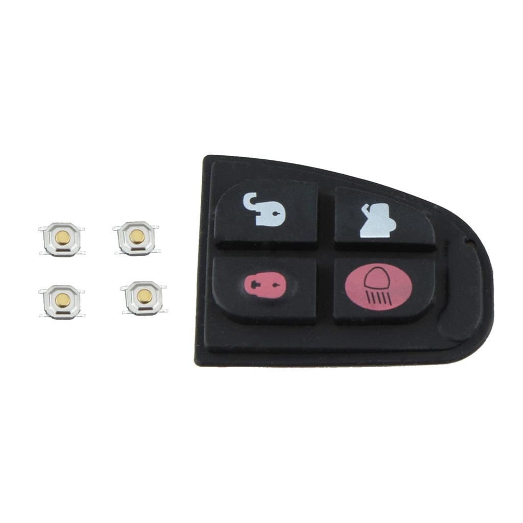 2x4 Button Remote Key Fob Case Rubber Pad for Jaguar X Type XF E S