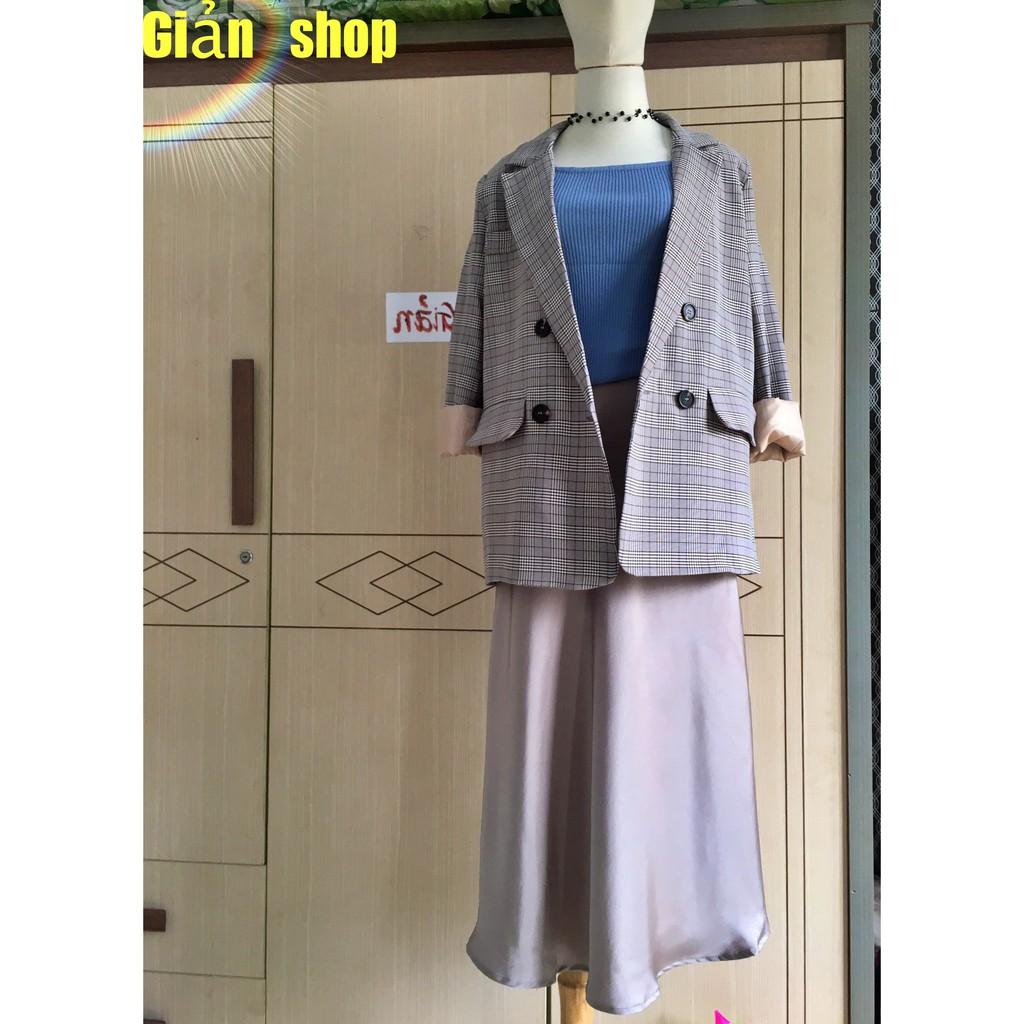 ÁO 2 DÂY DỆT KIM CỔ NGANG CO GIÃN TỐT