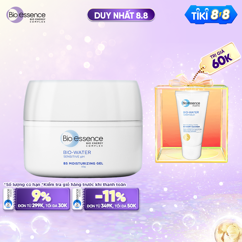 Kem dưỡng ẩm Bio-Essence Bio-Water B5 Moisturizing gel 50gr