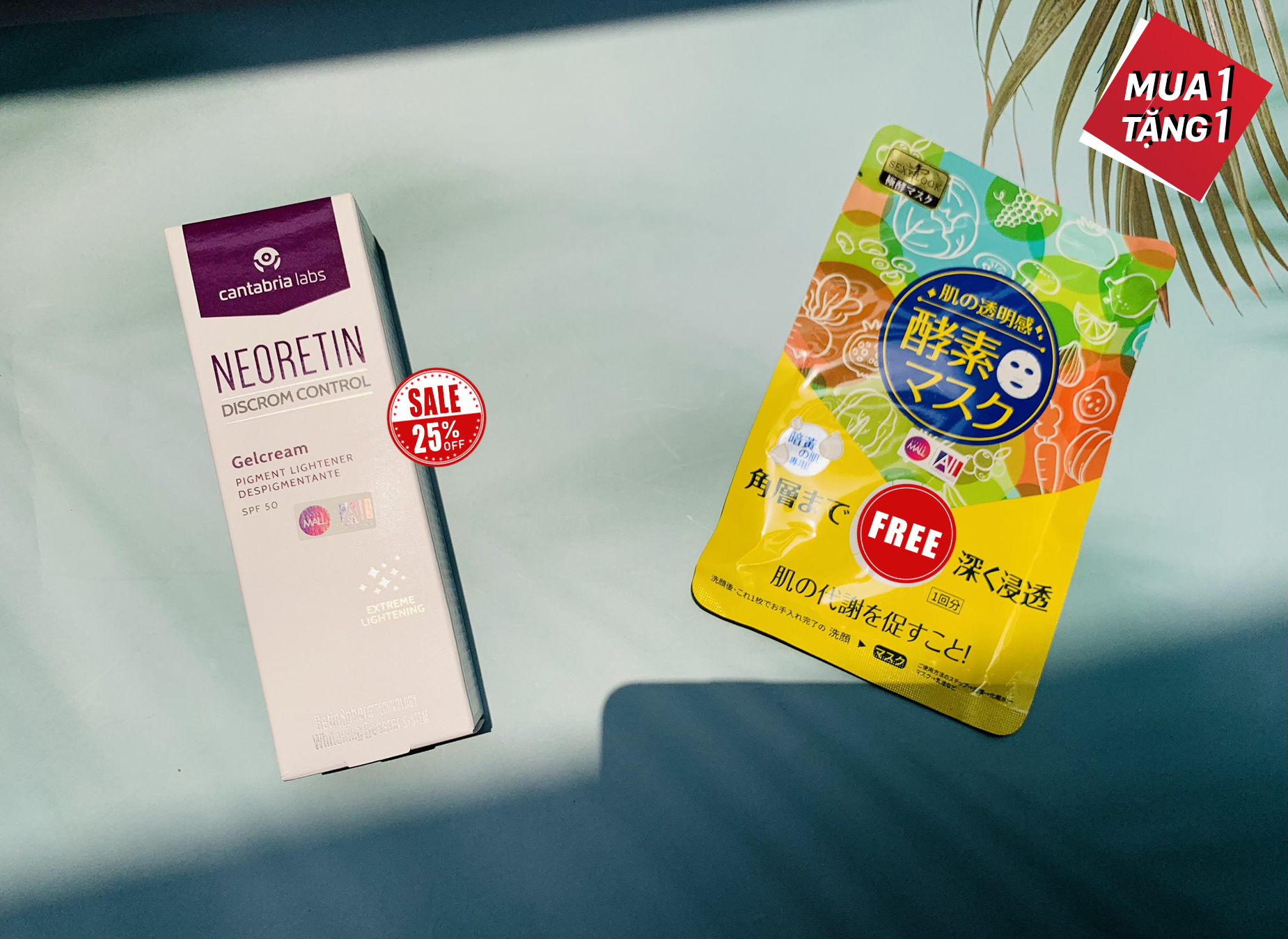 Kem chống nắng Neoretin discrom control gel cream spf50 40ml TẶNG mặt nạ Sexylook