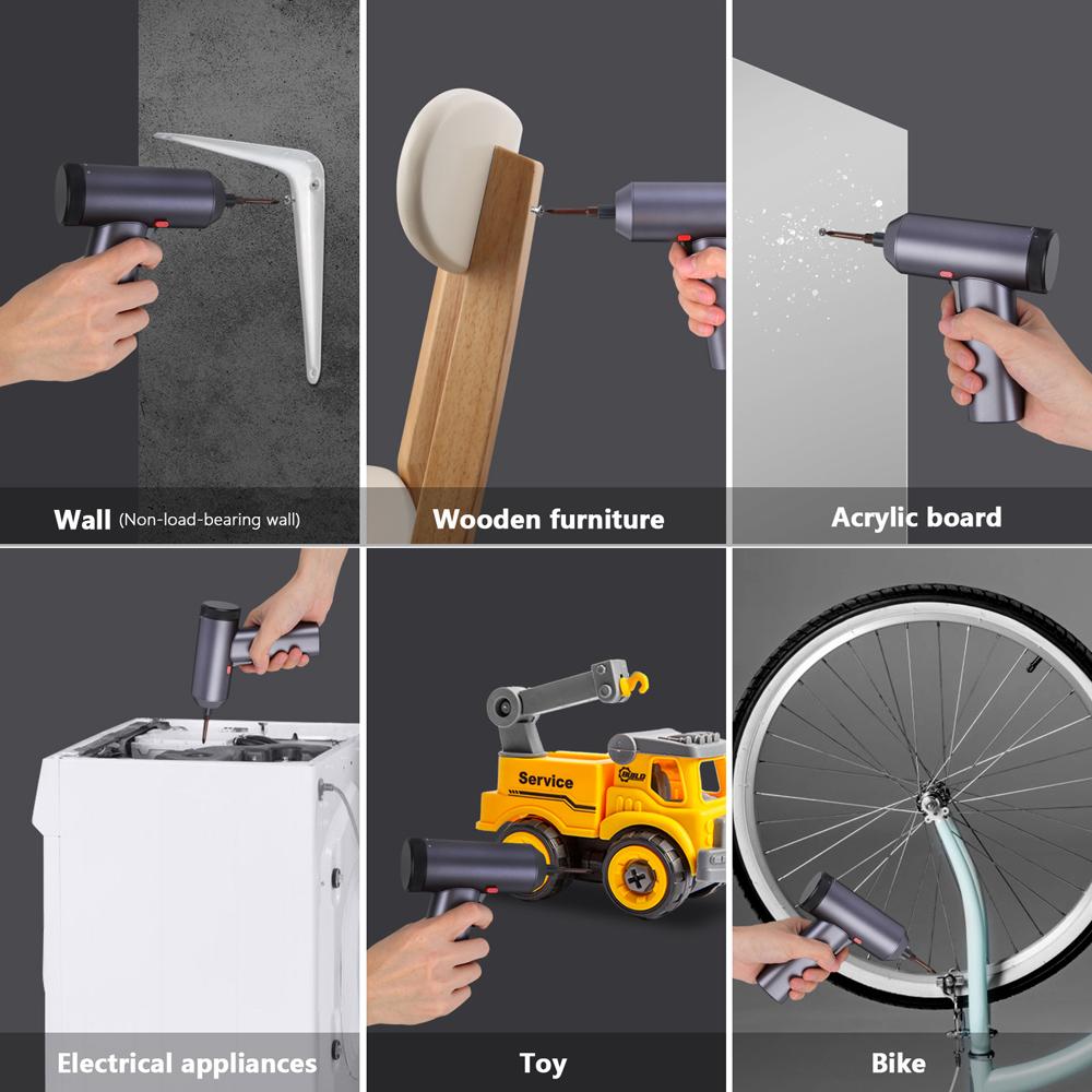 200rpm Screwdriver Bits Set Multifunctional Screwdrivers Repairing Tool Kit Electric Screw Driver for Mobilephones Computers Home Appliances