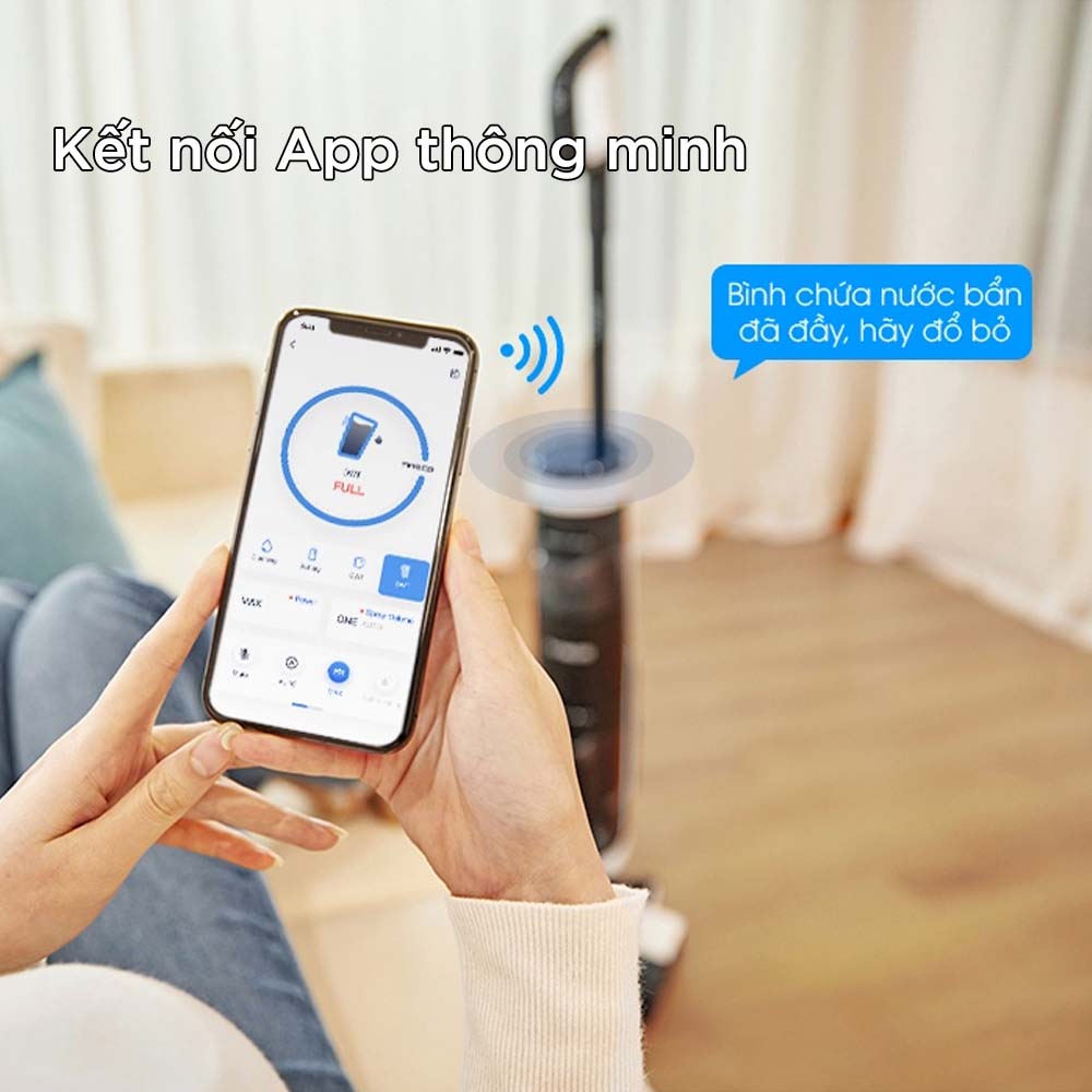 Máy Hút Bụi Không Dây, Máy Hút Bụi Lau Sàn Khô Uớt TINECO Floor One S5 Thương Hiệu Mỹ Công Nghệ Tự Giặt Giẻ, Diệt Khuẩn Với Lực Hút 12,000 Pa, Công Suất Hút 30 W - Hàng Nhập Khẩu