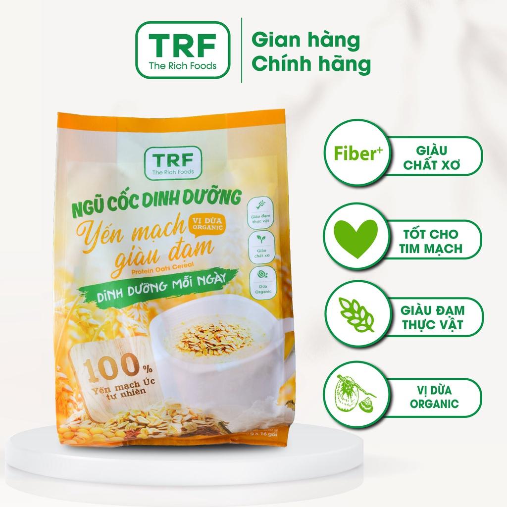 Bột Ngũ Cốc Dinh Dưỡng Giảm Cân Yến Mạch Giàu Protein The Rich Foods Dừa Organic 400gr