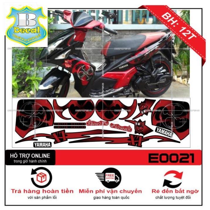 TEM XE NOUVO LX LỐC XOÁY ĐỎ ĐEN