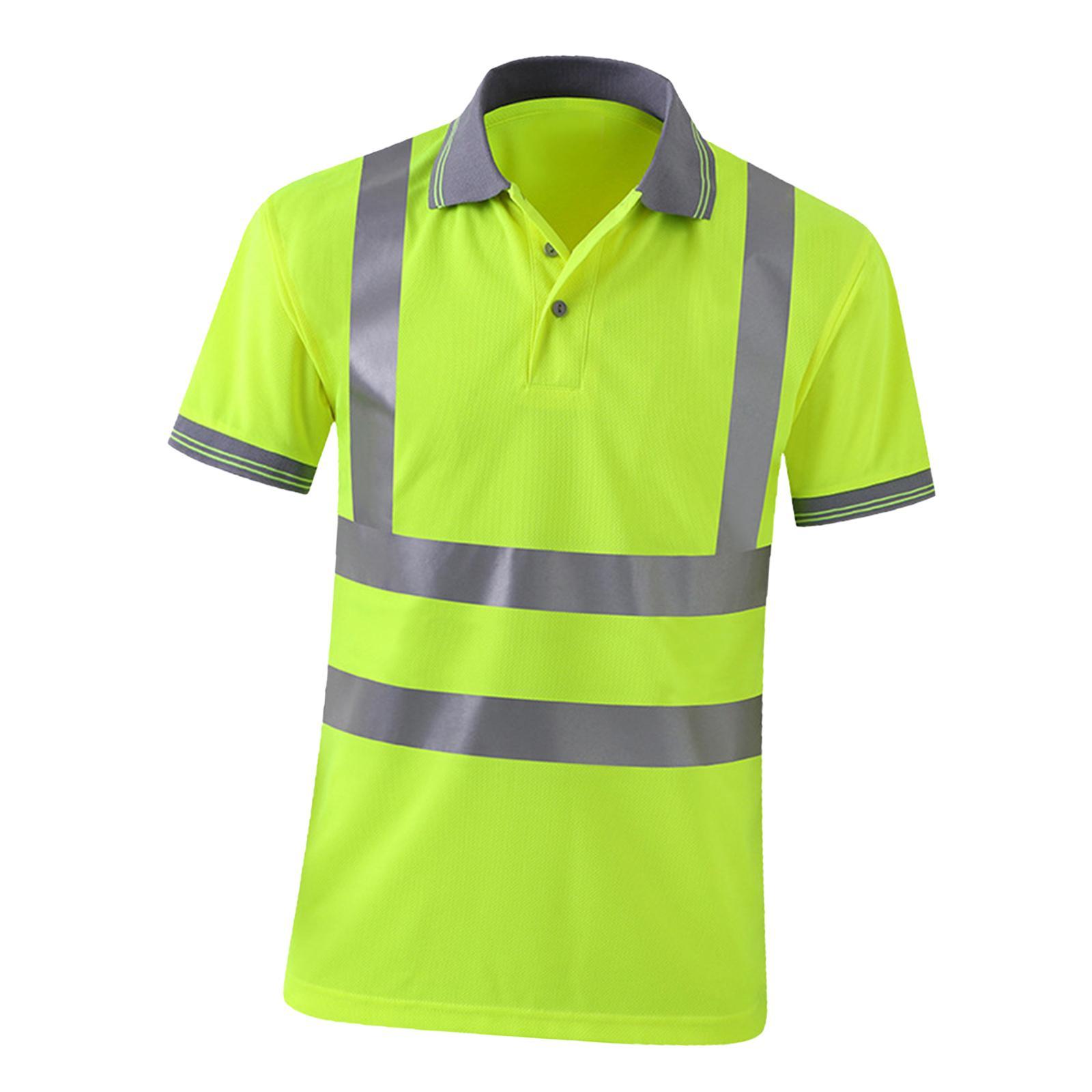 Safety Workwear, Safety T Shirt, Quick Drying Breathable Reflective Work Shirts, Reflective T Shirt, for Warehouse Construction Workwear Men