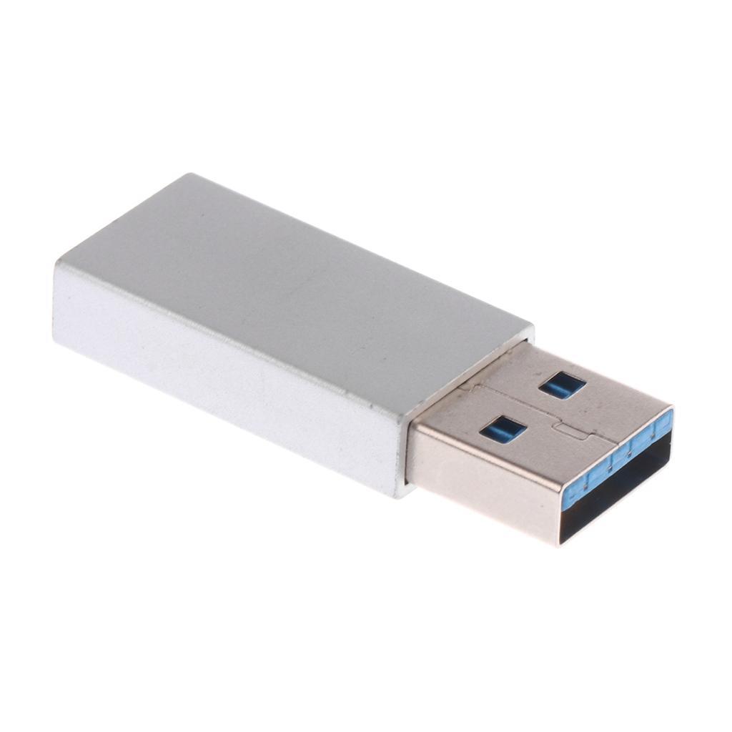 Type-c to USB3.0 Connector Data Adapter Male to Female Plug Converter Silver
