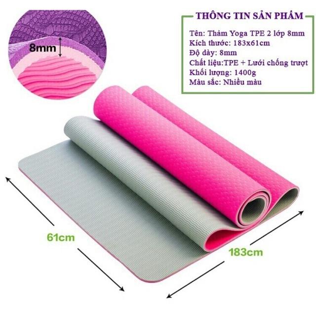 Thảm trải tập yoga loại 1 cao cấp mịn mềm êm ái giúp bạn trải nghiệm thoải mái tự tin đảm bảo an toàn