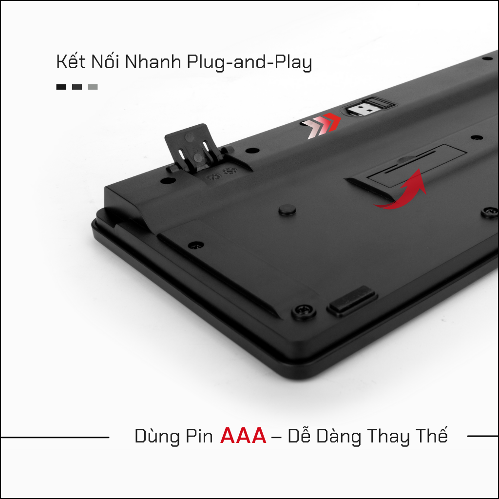 Bàn Phím Không Dây iCore IK02 - Bàn Phím Máy Vi Tính Full Size Tích Hợp Multimedia - Hàng chính hãng