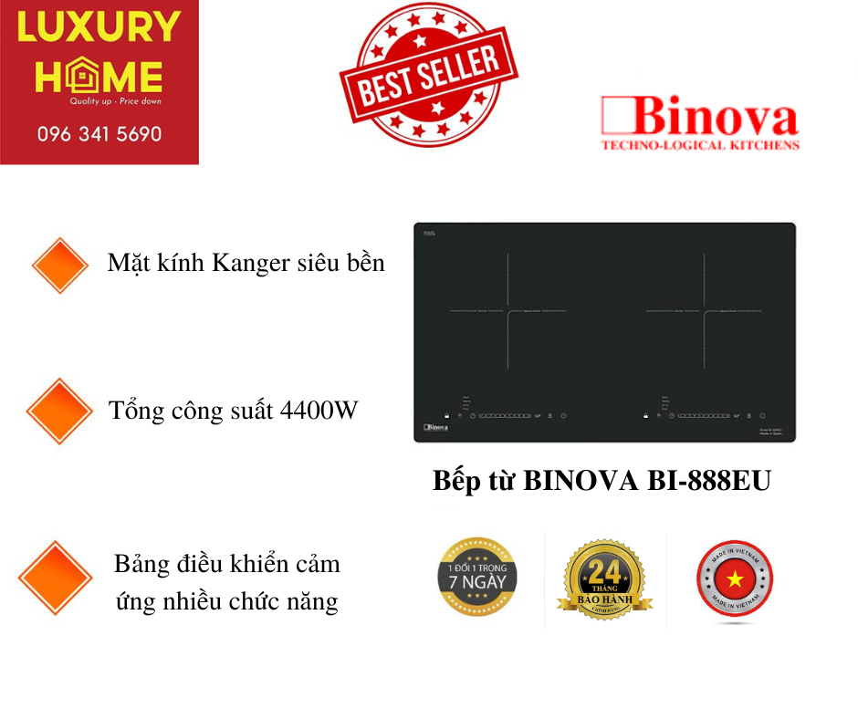 Bếp từ BINOVA BI-888EU - Hàng chính hãng