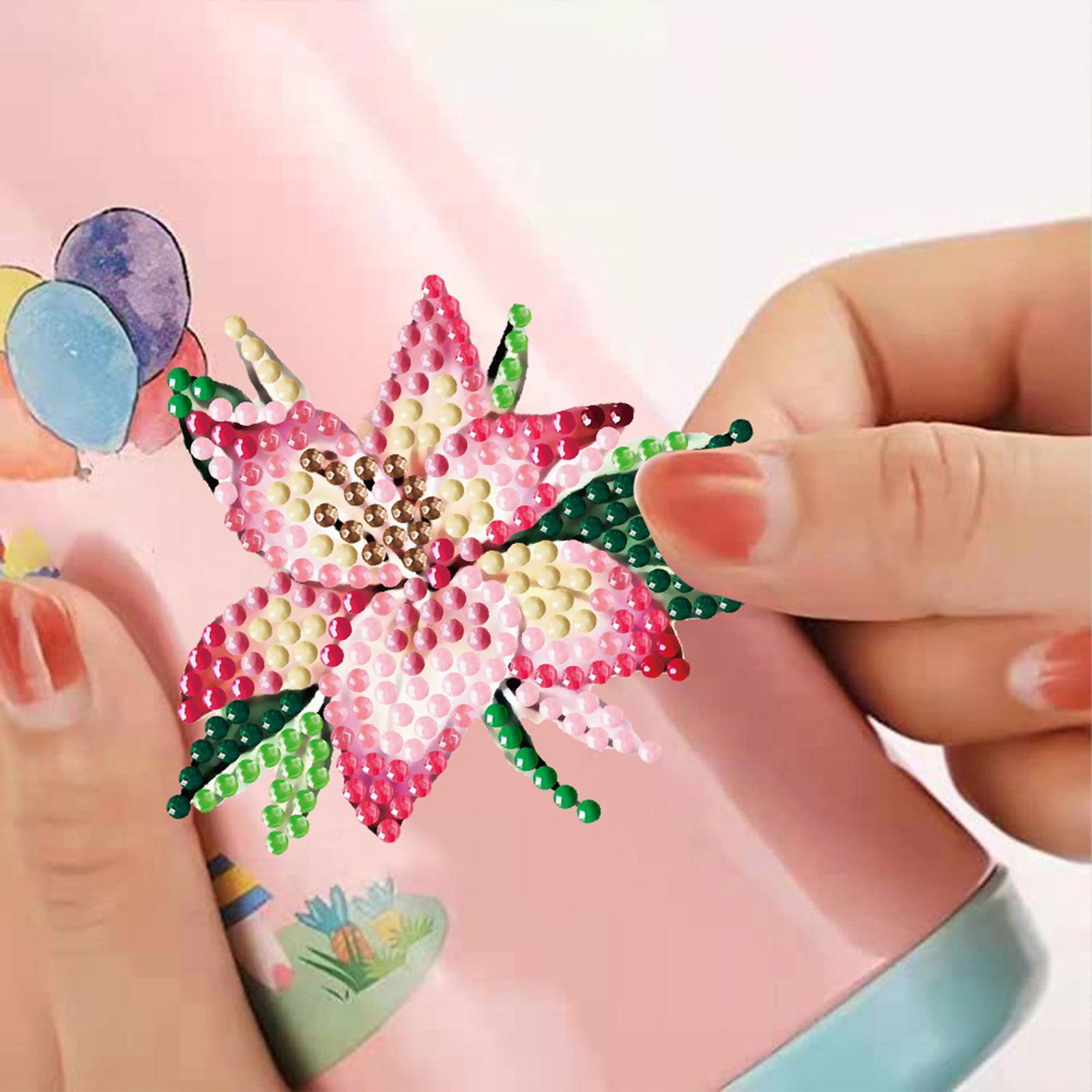 8 Sheet Creative 5D DIY Painting Stickers Set Resin DIY Art Pen Holder Decor Birthday Gift