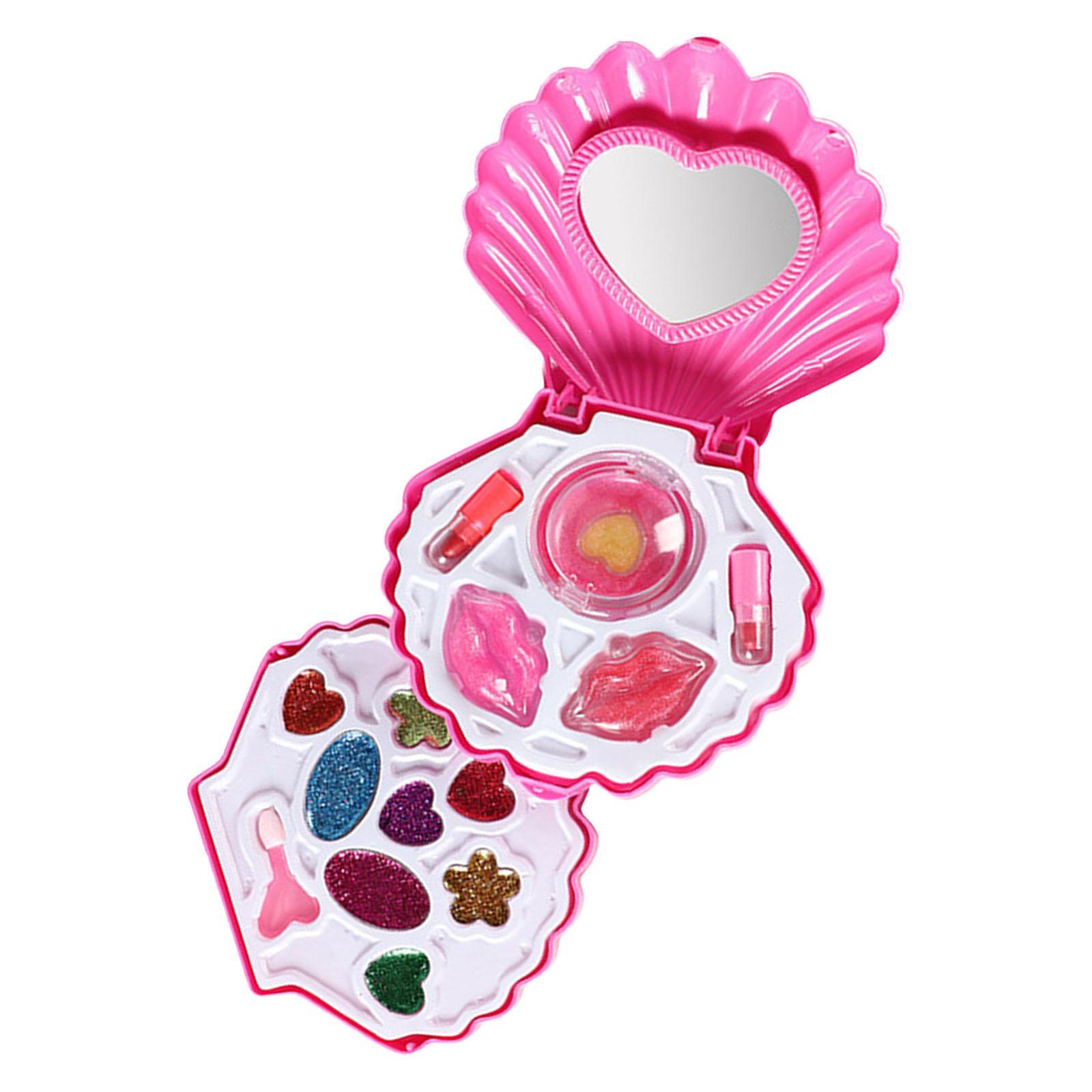 Kids Makeup Kit Gifts Beauty Toy with Cosmetic Bag Washable for Little Girls