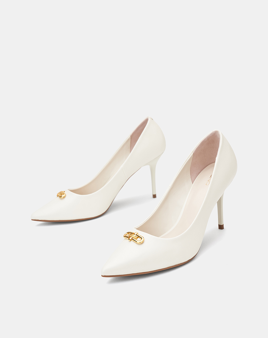Giày Cao Gót Nữ 9cm Thời Trang JUNO Giày Cao Gót Pump Phối Khóa Trang Trí CG09167