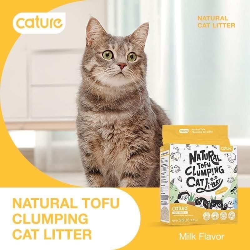 Cát đậu phụ Cature Natural Tofu 5.5L đổ được bồn cầu Dành cho mèo