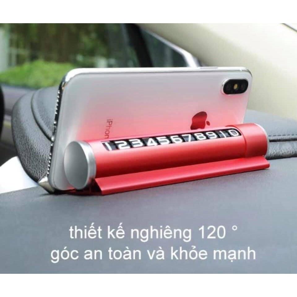 Bảng ghi số ĐT ô tô, thẻ đỗ xe hiển thị số ĐT gắn Taplo xe hơi - Tích hợp phá kính.
