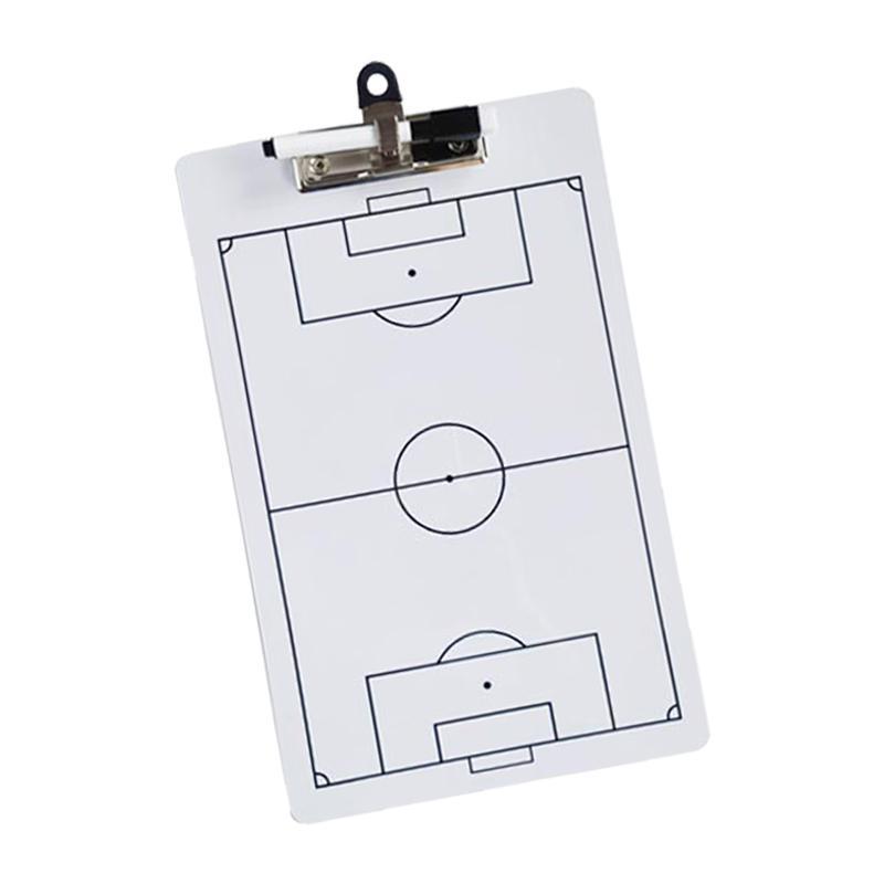 Double Sided Football Clipboard, Football , Portable Dried Erase Marker Soccer Coaches Clipboard for Competition Techniques