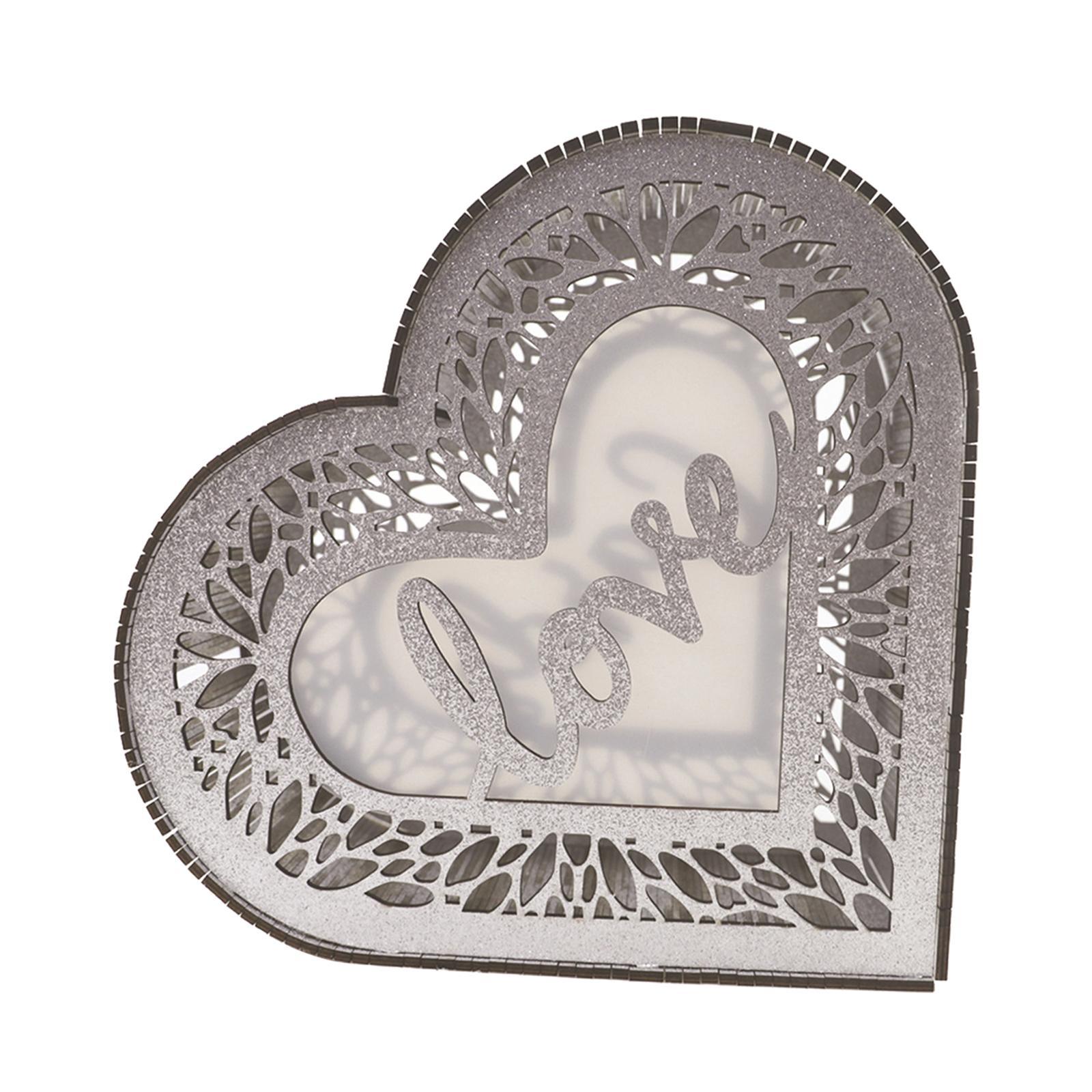 Wedding Money Envelop Box Wedding Cards Box Heart Shaped Storage Gift Card Shadow Box Wood Post Money Box for Bridal Event Engagement Party