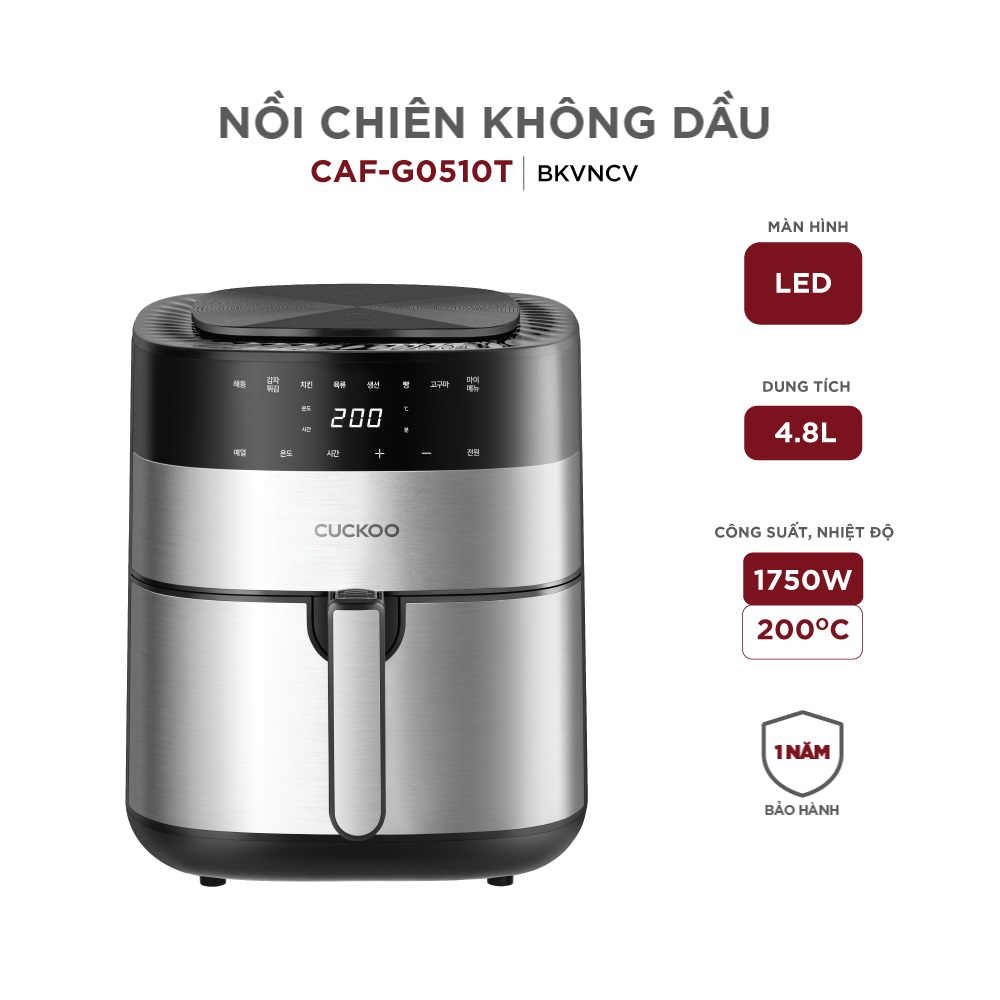 Nồi chiên không dầu Cuckoo CAF-G0510T/BKVNCV - Hàng chính hãng