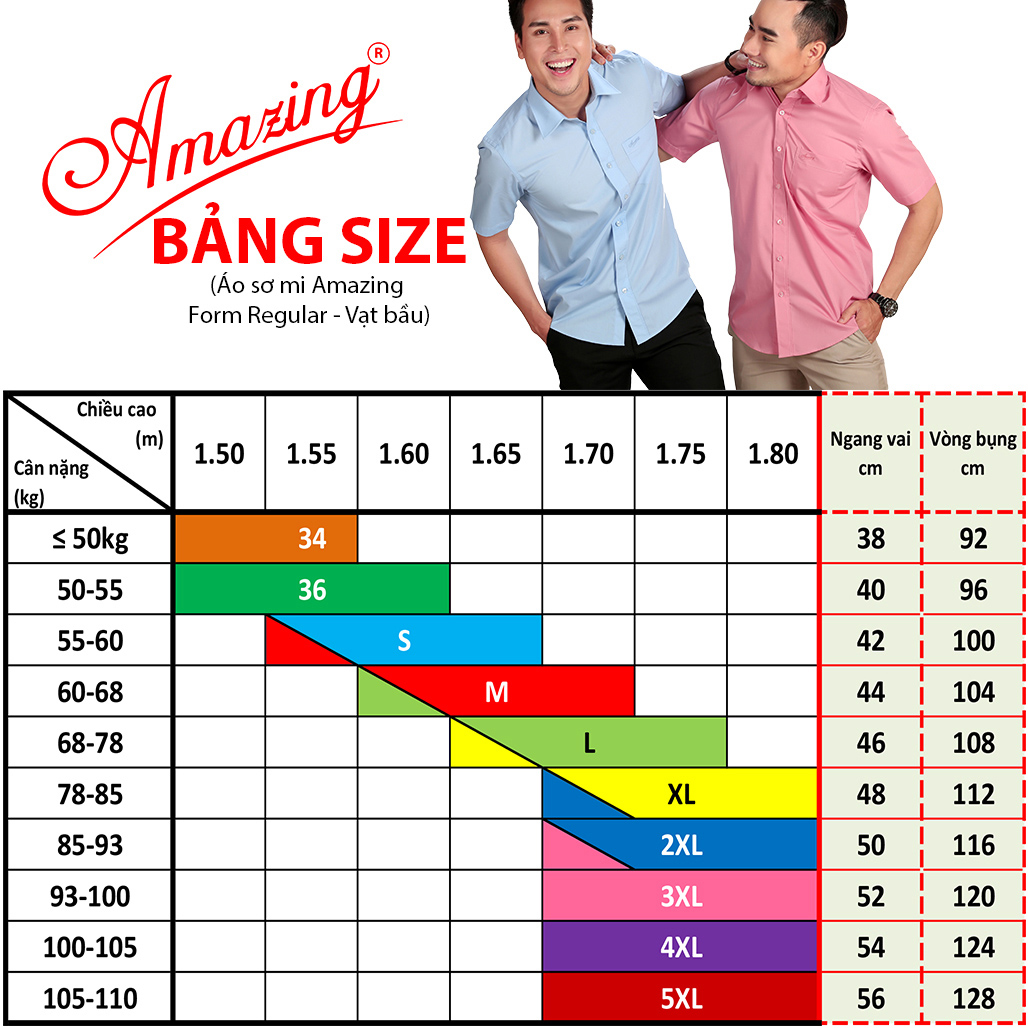 Áo sơ mi nam trung niên Amazing, sọc kẻ dài tay, dáng công sở căn bản, form regular truyền thống, có size lớn