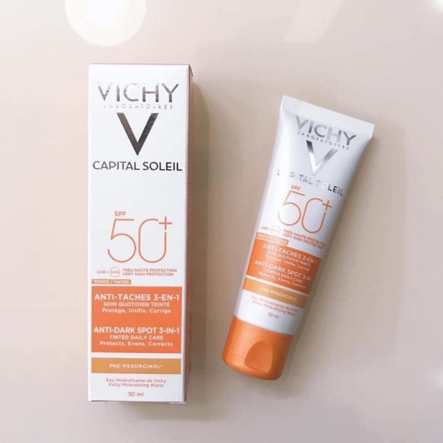Kem Chống Nắng Ngăn Sạm Da, Giảm Thâm Nám, Không Nhờn Rít Vichy SPF50+ Chống Tia UVA - 100791635