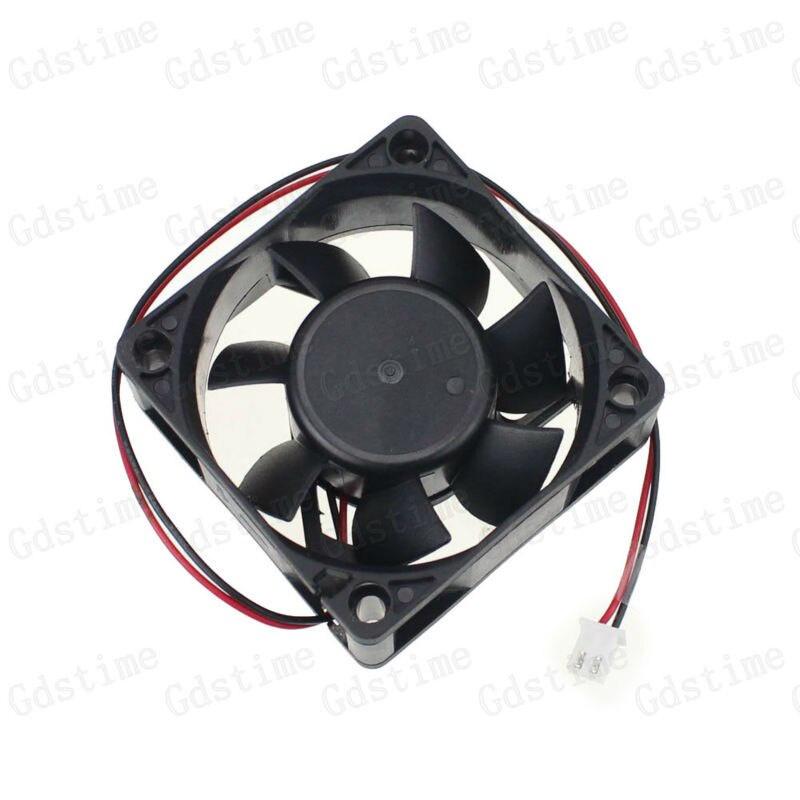 Gdstime 1 Pieces DC 11V 1pin 60mm x 60mm x 11mm 6cm 6011 Black Plastic Brushless Cooling Fan