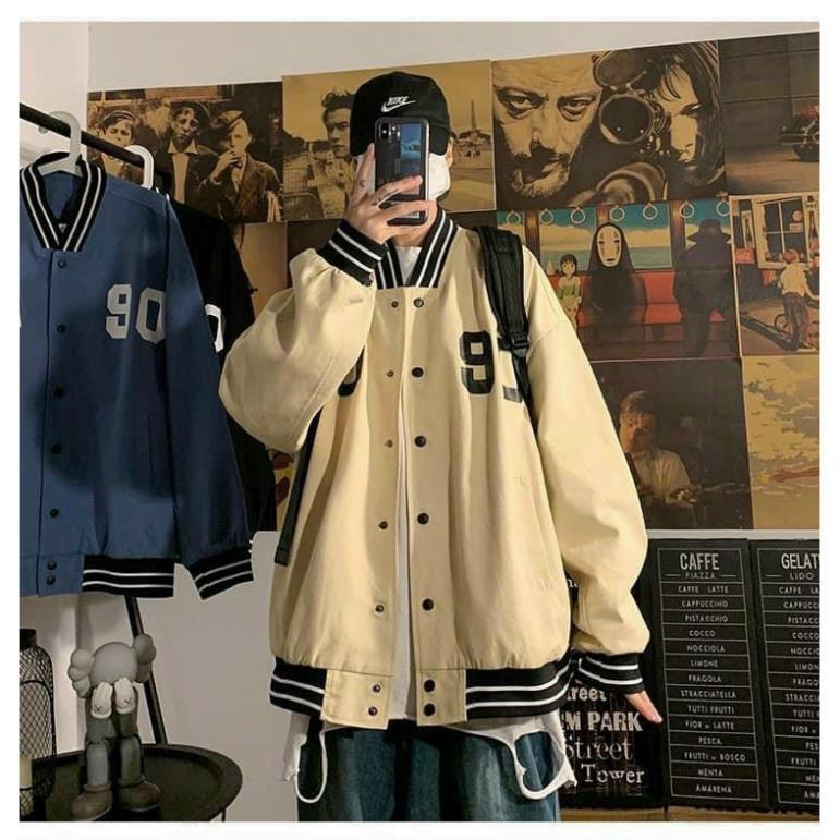 Áo khoác Bomber dù HD90 form rộng 2 lớp nam nữ Unisex siêu duyên KMG