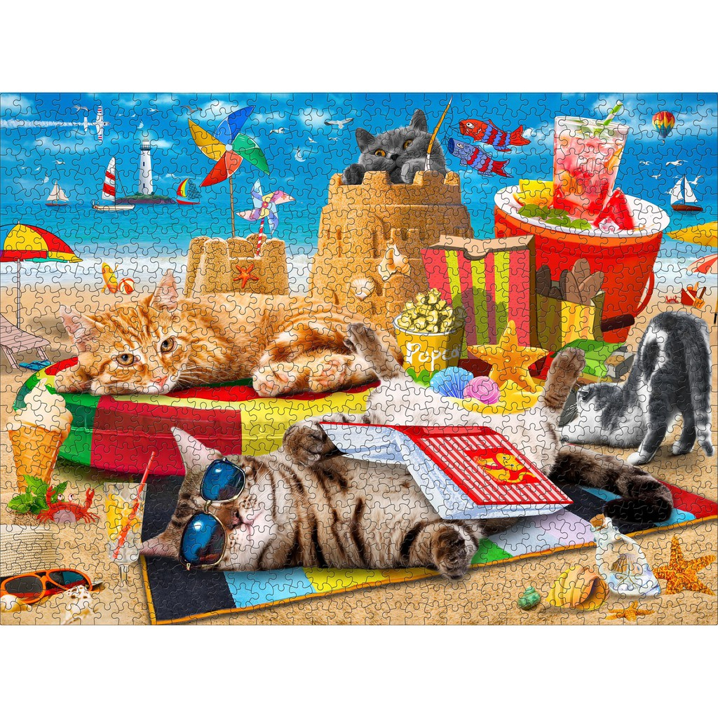 Ghép Hình 1000 Mảnh Tranh Động Vật Jigsaw Puzzle Randomcut 1000 Pcs (Kích Thước 70x50 cm)