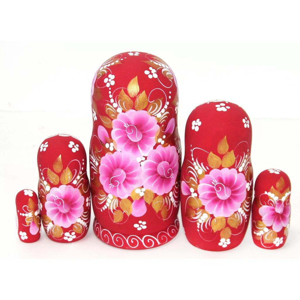 (RẤT ĐẸP VÀ ĐỘC ĐÁO) BỘ BÚP BÊ NGA MATRYOSHKA 5 LỚP 18CM QUÀ LƯU NIỆM 