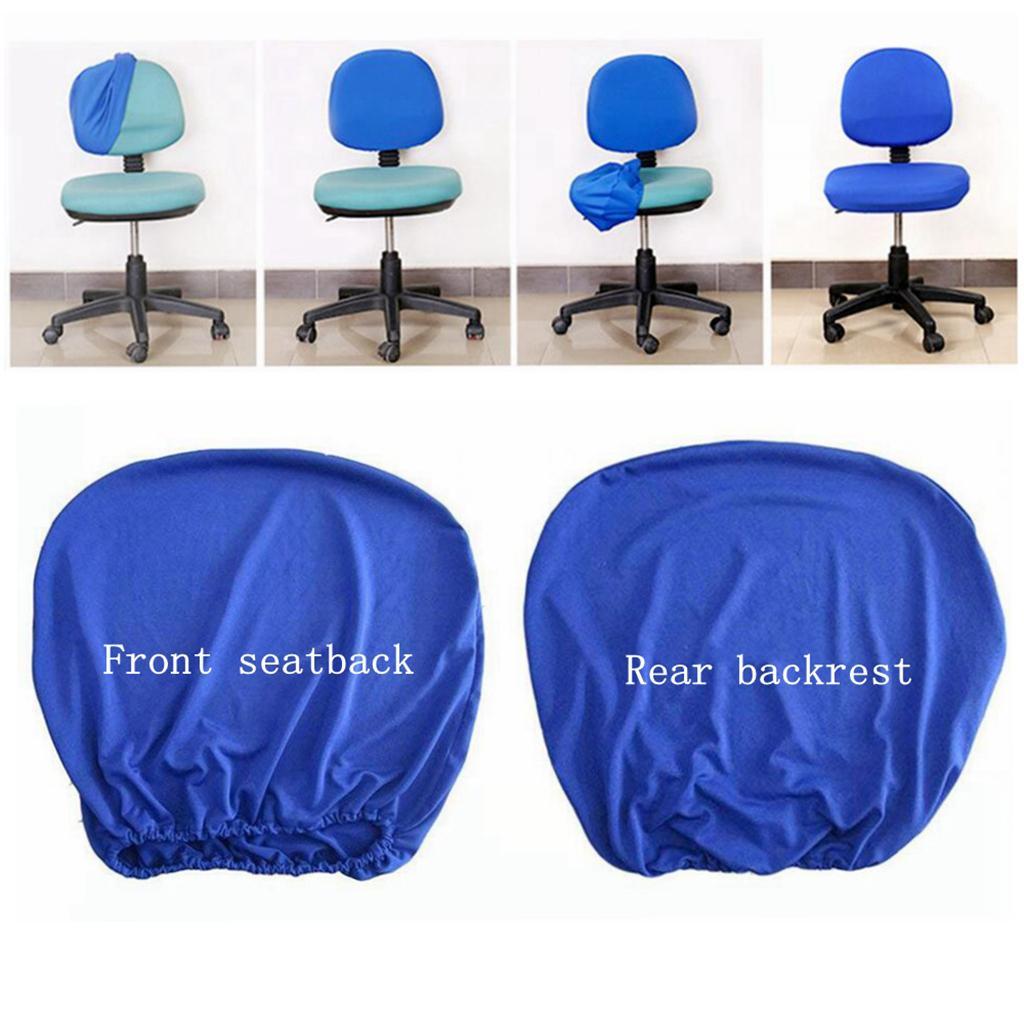 2pcs Elastic Office Chair Seat Cover Swivel Stool Chair Cover for Kitchen