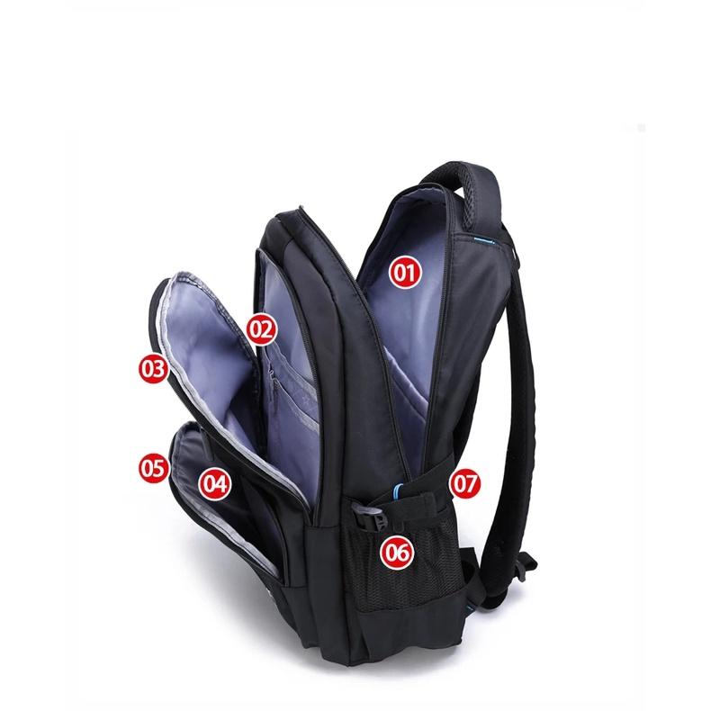 Balo basic đi học vải dù chống nước ba lô du lịch thời trang unisex cao cấp 9472