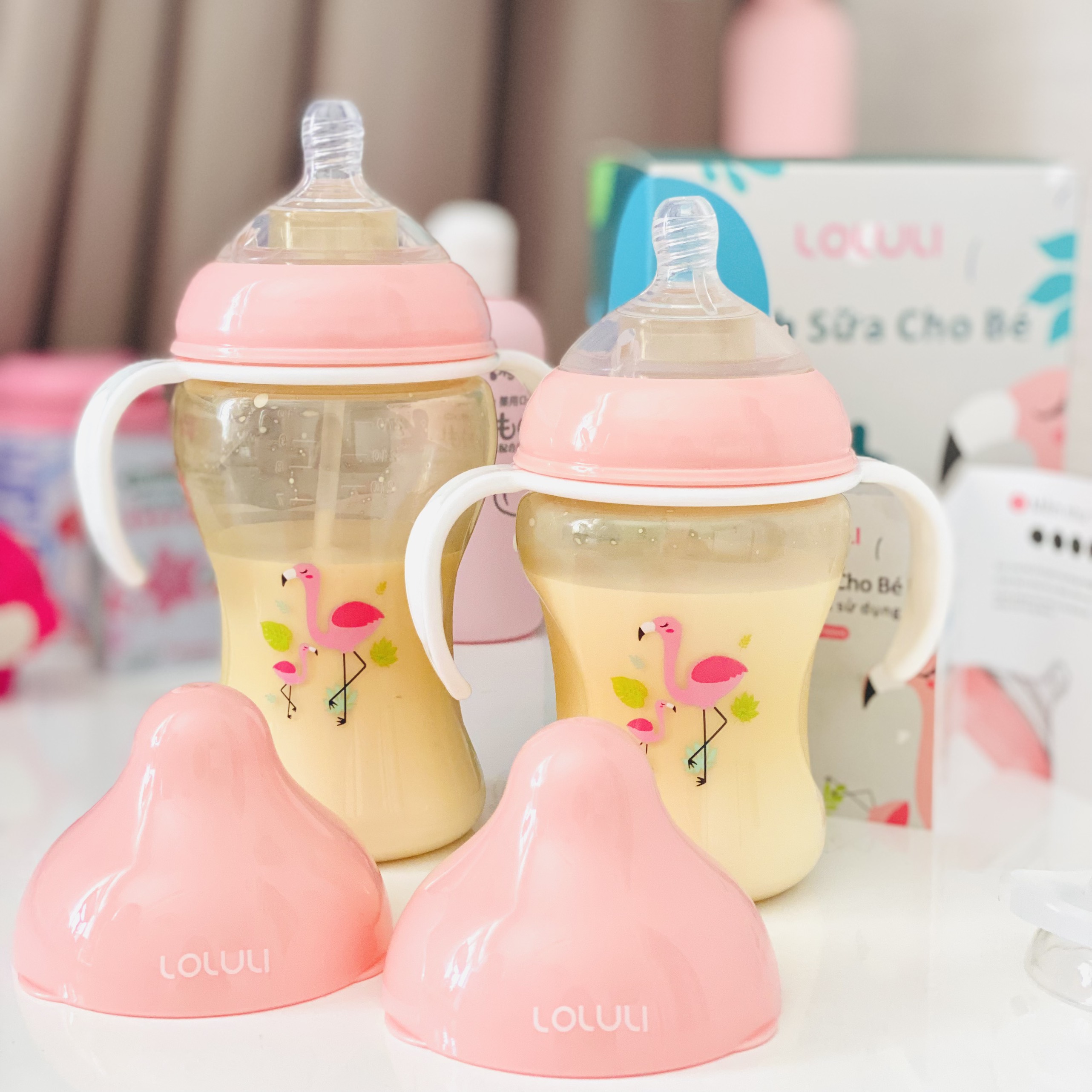 Bình Sữa Loluli PP Cổ Rộng Chống Sặc Cho Bé Chính Hãng - 300ml