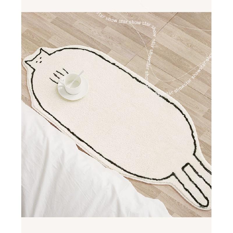 Thảm Lông Trải Sàn Hình Mèo Đơn Giản Phong Cách Bắc Âu