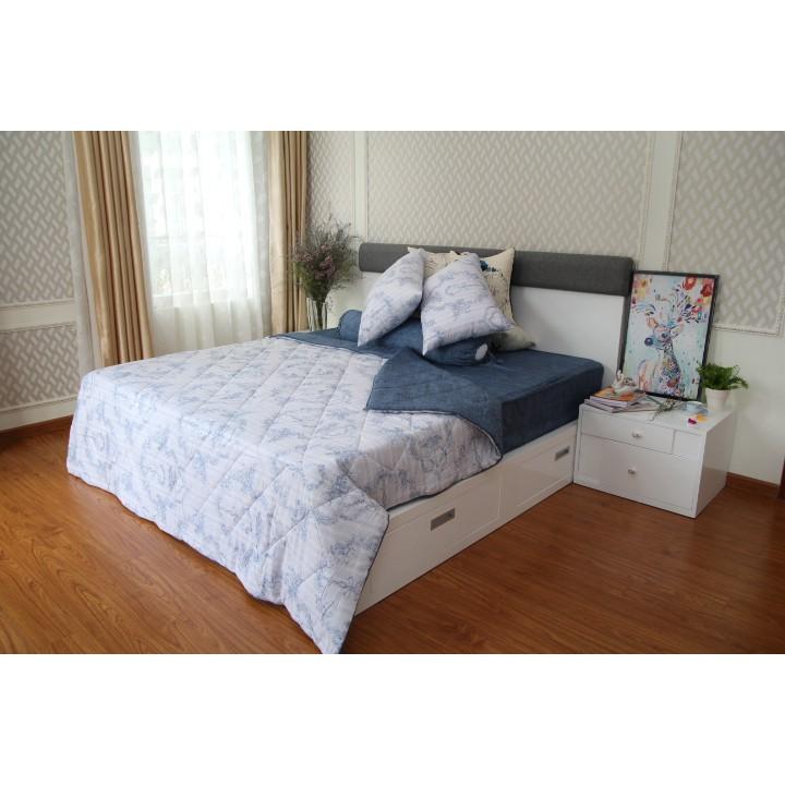 Chăn Ga Gối Niam chất liệu lụa món quà giấc ngủ cho gia đình 1M4 - 1M6 - 1M8 mã SMB.05