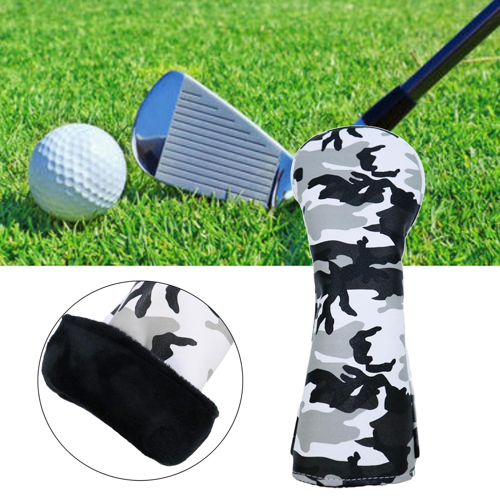 3pcs Golf Head Covers Driver Fairway Wood Hybrid Cover with Number Tag