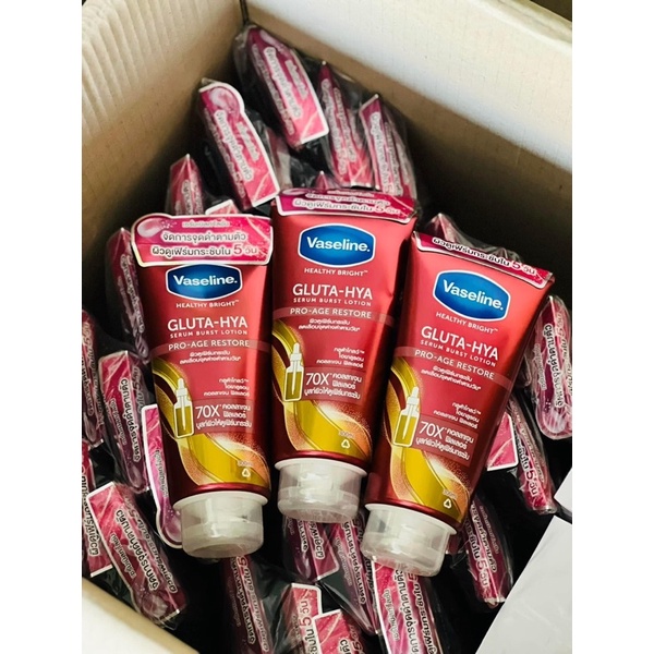 dưỡng thể Vaseline Gluta Hya Pro Age Restore 70X Trắng Da Chống Lão Hoá thái lan (màu đỏ mới nhất)( không có tem phụ- không xuất hóa đơn )