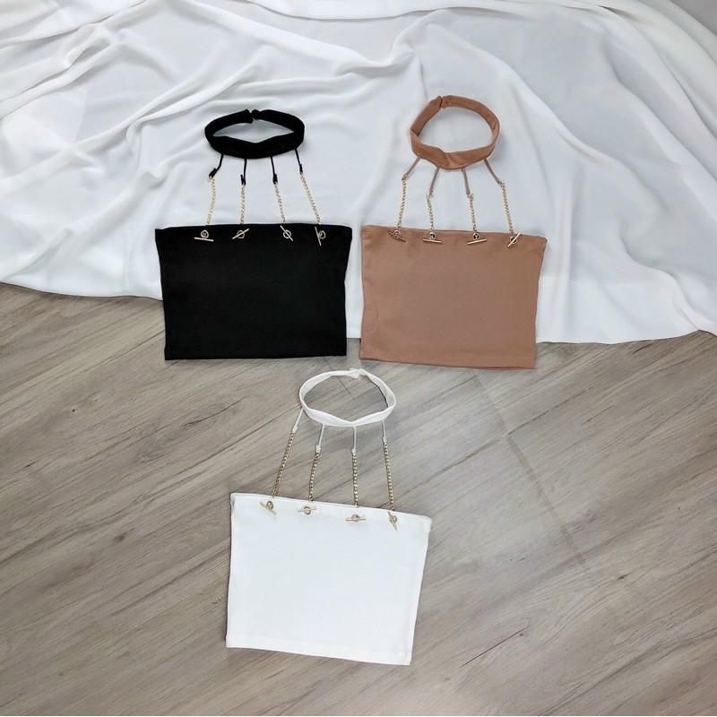 áo ống tặng chocker kèm dây xích