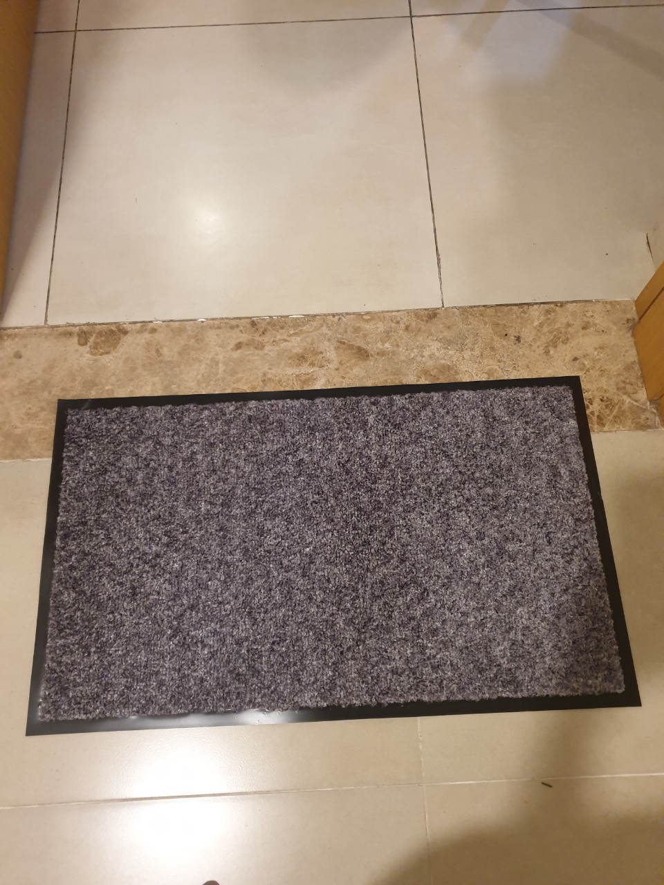 Thảm Welcome cao cấp kích thước 60x90CM CONDOR Đế cao su chống trượt DOORMAT Xám lông chuột