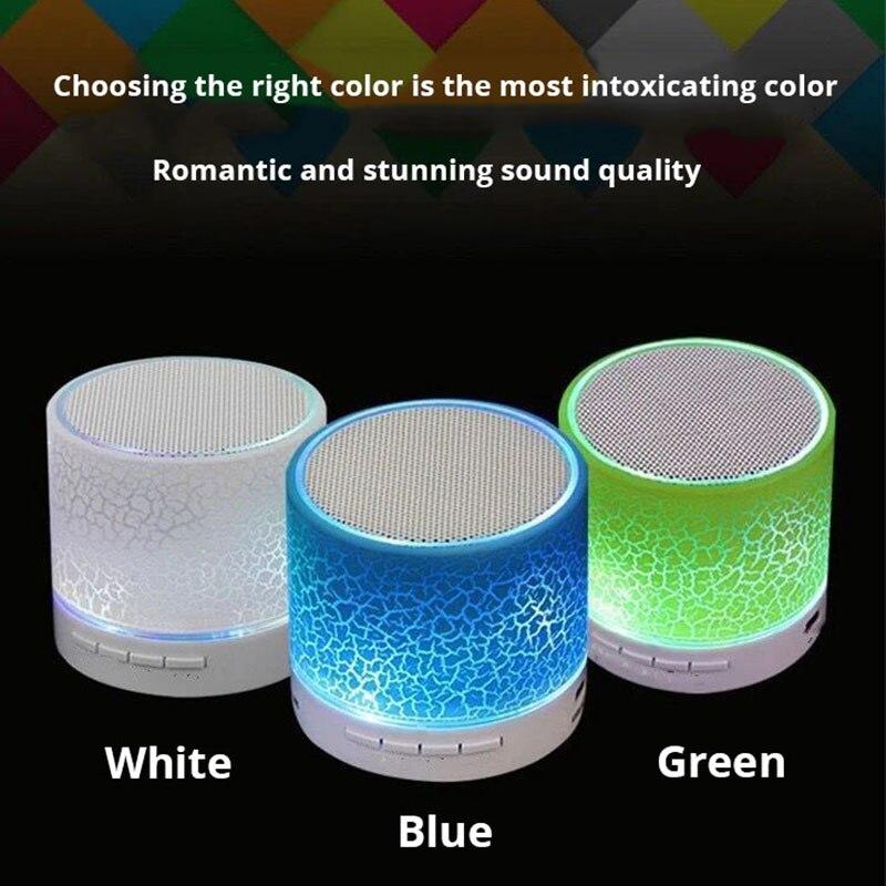 Loa mini bluetooth loa không dây led đầy màu sắc Color: Green