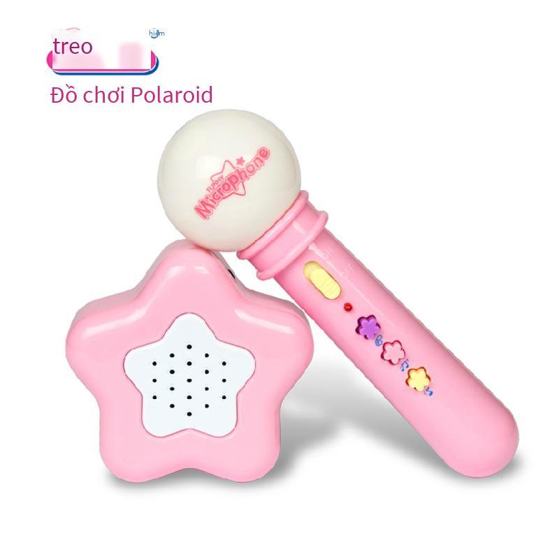 Phong cách mới nhất Polaroid 5006 kẹp thắt lưng âm nhạc micro di động có đèn micro dành cho trẻ em giáo dục sớm xếp hình nhà chơi đồ chơi