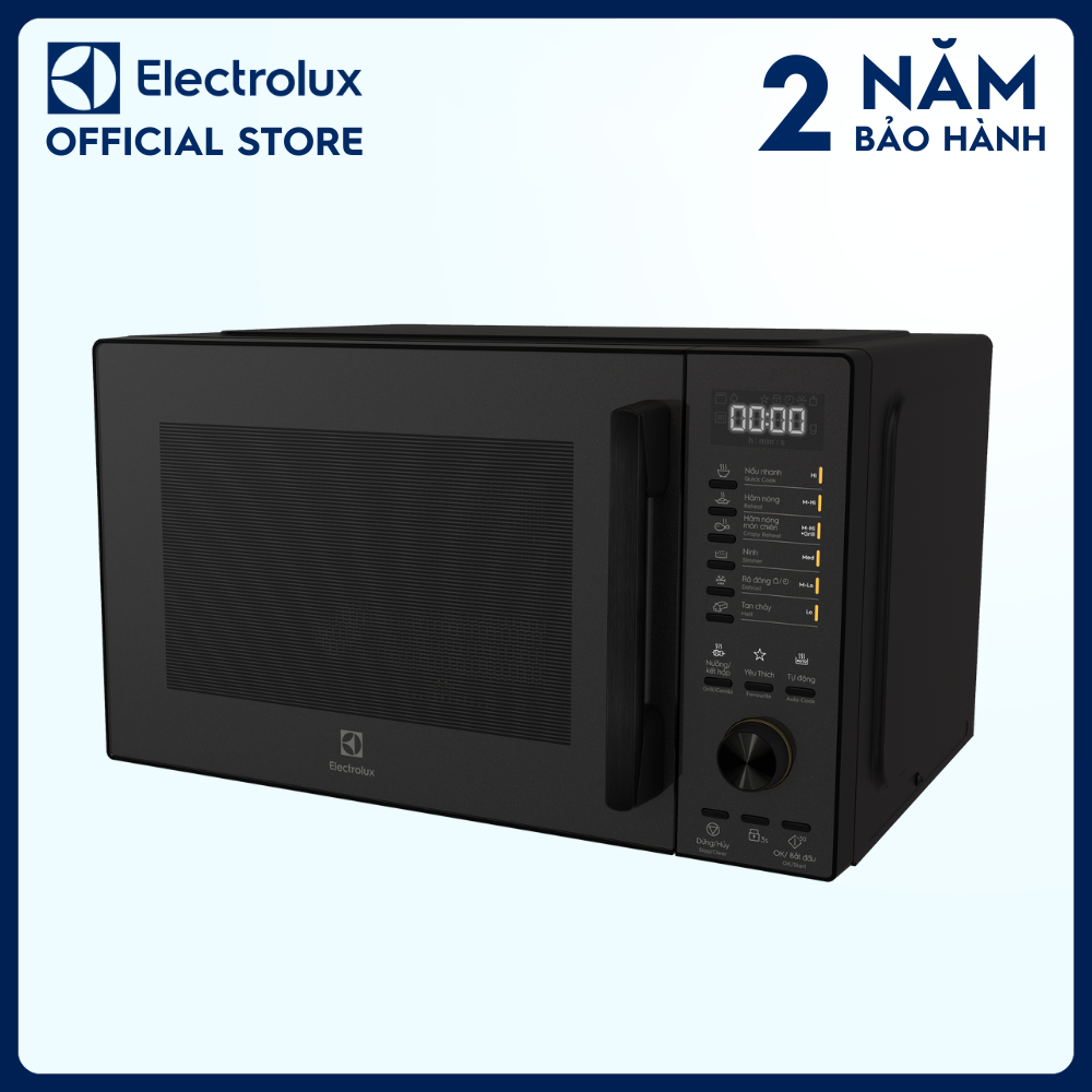 Lò vi sóng để bàn Electrolux tích hợp nướng đối lưu 25L UltimateTaste 500 EMG25D22BM, Hâm nóng và làm giòn, 10 chương trình cài sẵn [Hàng chính hãng]