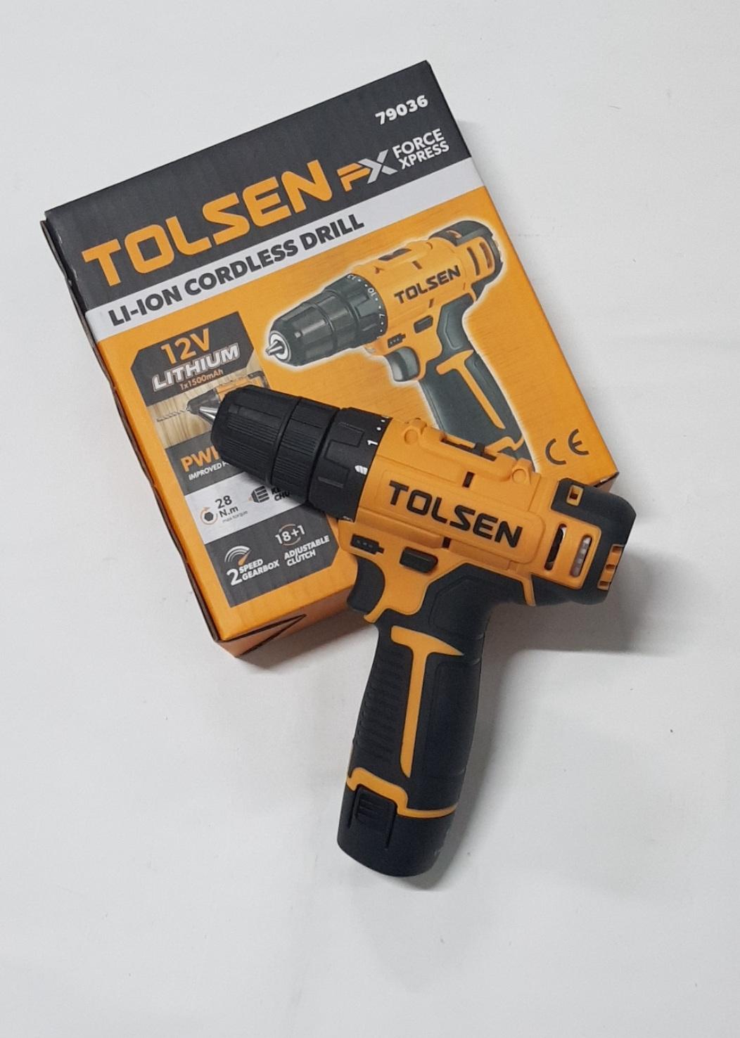 MÁY KHOAN PIN 12V TOLSEN 79036 - HÀNG CHÍNH HÃNG