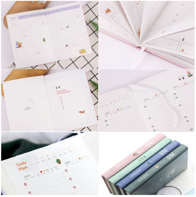 Sổ Tay Kế Hoạch Nhật Ký 365 Ngày Life Planner Cao Cấp - Tặng 3 Stickers Siêu Dễ Thương