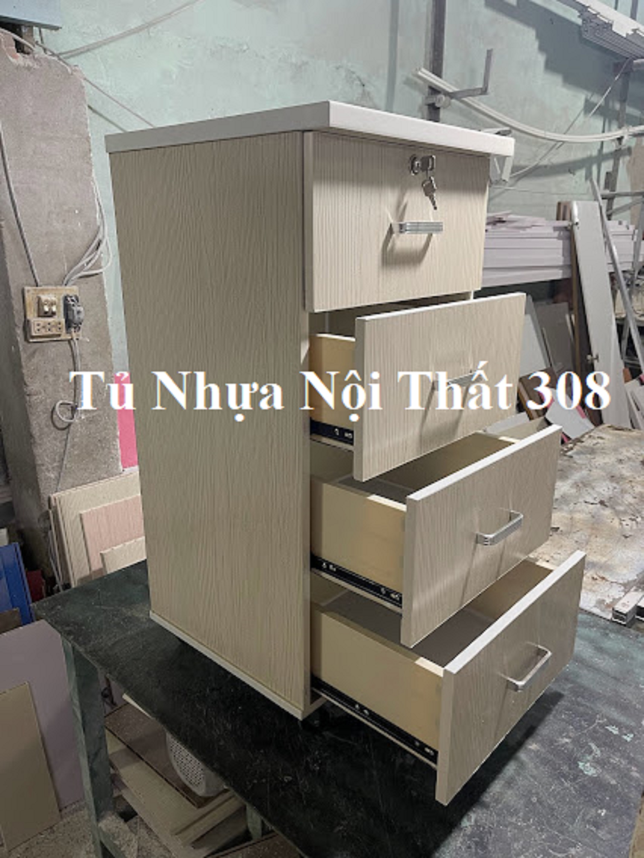 Tủ, Kệ Đầu Giường Nhựa Đài Loan Cao 89,5cm Ngang 42cm Sâu 42cm K107