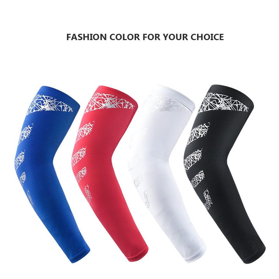Găng cánh tay co giãn chống nắng nén khuỷu tay thích hợp chơi thể thao chạy xe đạp xe máy