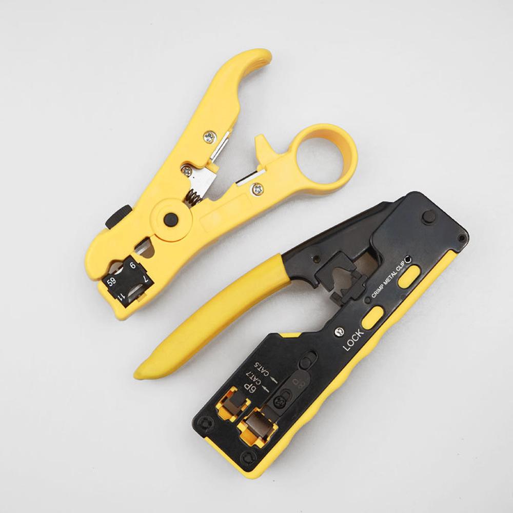 Ethernet Cable Stripper Clamp rj45 Network Tools 4P/6P/8P Crystal Heads Cable Pliers Seven Type of Through Hole Cable