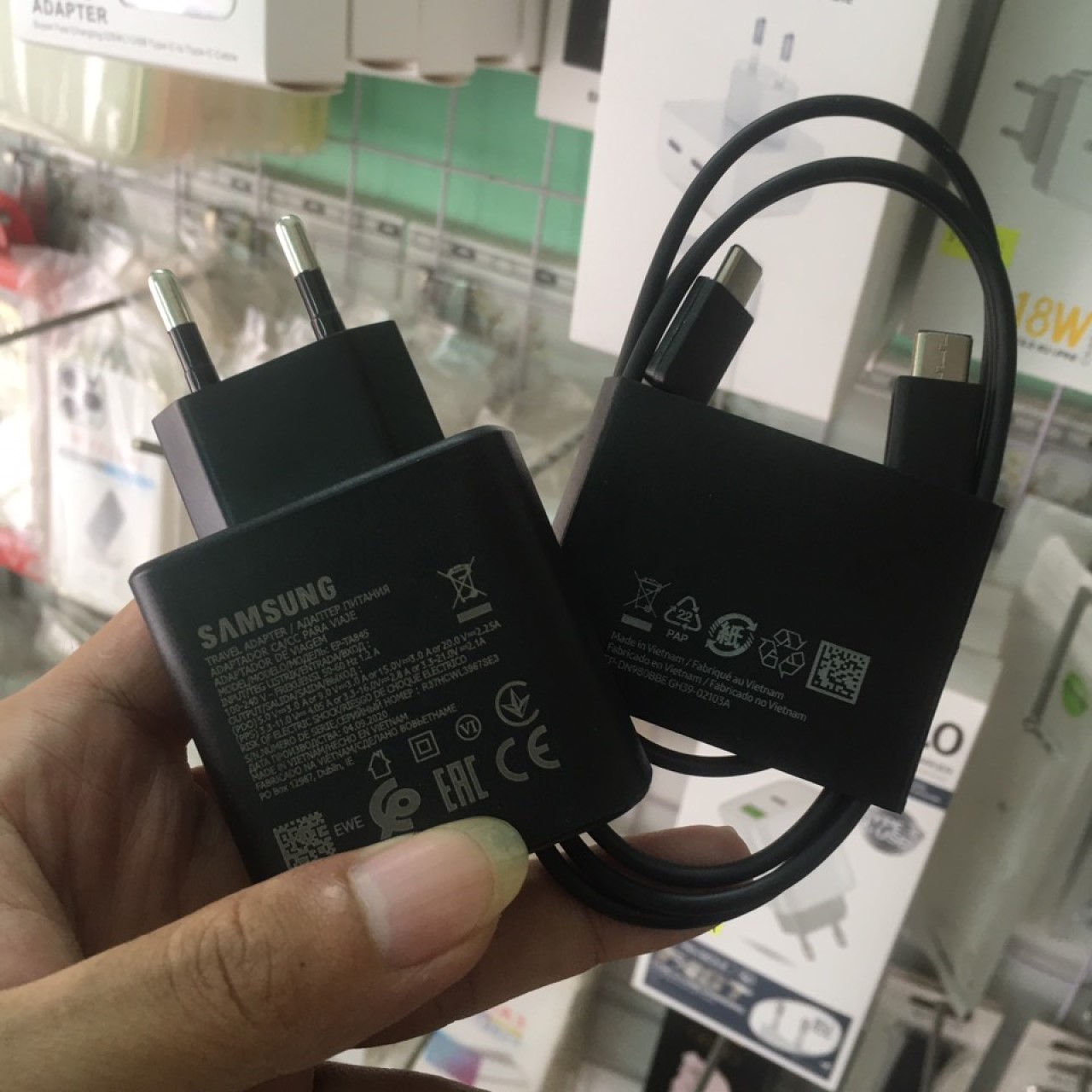 Bộ sạc nhanh cho Samsung 45W cổng Type C to Type C