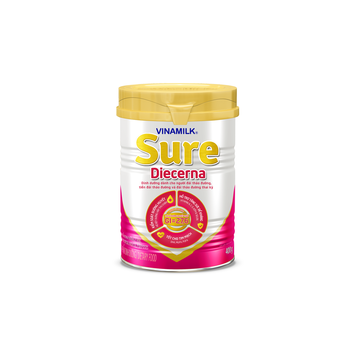 Sữa bột Dành Cho Người Tiểu Đường Vinamilk Sure Diecerna - 400g